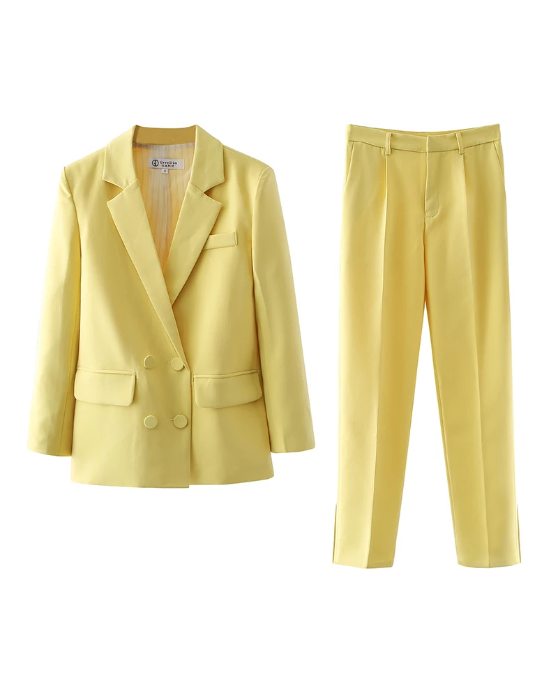 

Spring Korean casual pants suits elegant women's loose Office lady two-piece pant suits women suits lady suit office blazer set