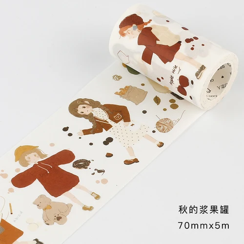 AngelHere Store 1 шт. Kawaii васи лента цветная симпатичная Маскировка лента DIY наклейки Скрапбукинг планировщик книга канцелярские принадлежности подарок - Цвет: Autumn Berry