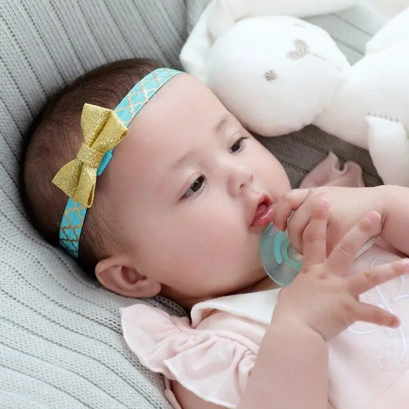 

3pcs/lot Cute Bow Baby Headband for Girl Nylon Head Bands Turban Newborn Headbands Hairbands for Kids Baby Hair Accessories
