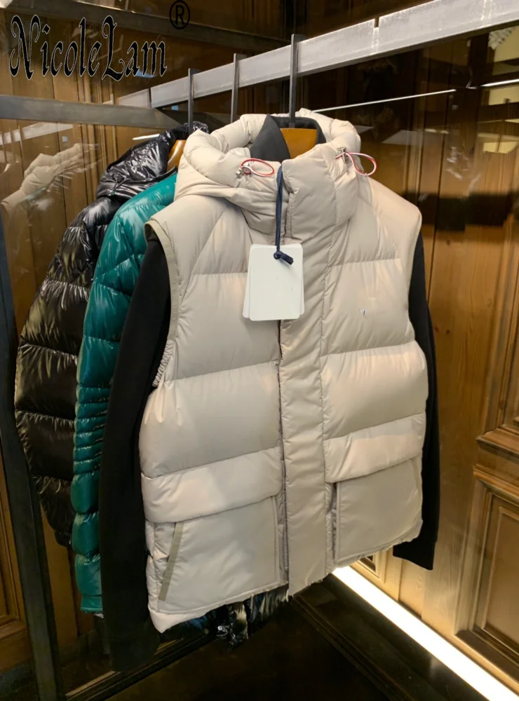 

2021, Роскошный дизайнерский высококачественный Повседневный пуховой жилет с капюшоном, мужские жилеты, мужской костюм, жилет, мужской жилет