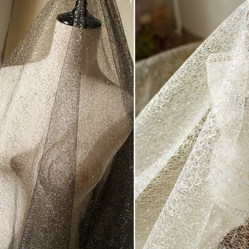 90x165 см/шт. Дизайнерская ткань неровная ажурная текстура платье импортная золотая