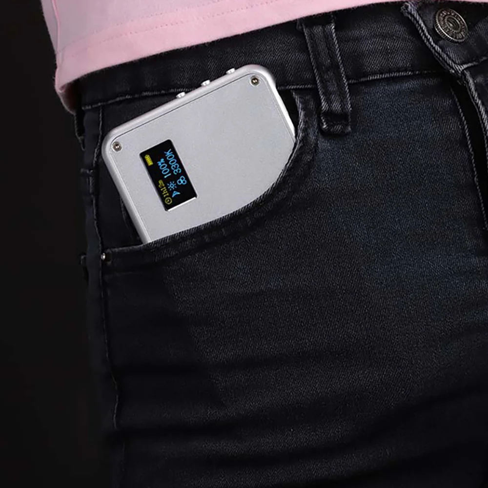 Ультра карманный светодиодный видео светильник с 12 RGB цветным фильтром Vlog