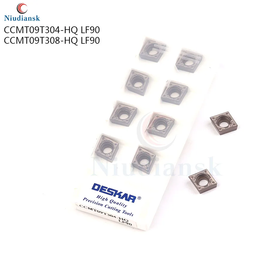 

10PCS For steel cutting CCMT09T304 CCMT09T308-HQ LF90 high quality carbide inserts, cermet inserts, CNC machine turning tools