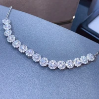 true mosanson diamond bracelet 925 sterling silver white gem bracelet for womens premium wedding jewelry