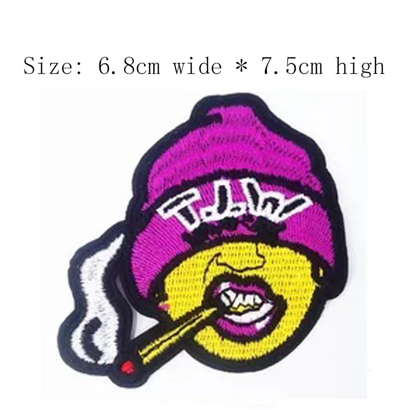 Бесплатная доставка нашивка с вышивкой курительного мужчины Высота 7 5 см