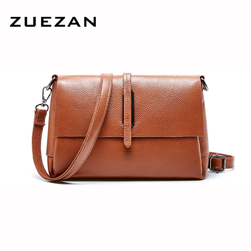 Женская сумка с клапаном женская наплечная из 100% натуральной коровьей кожи