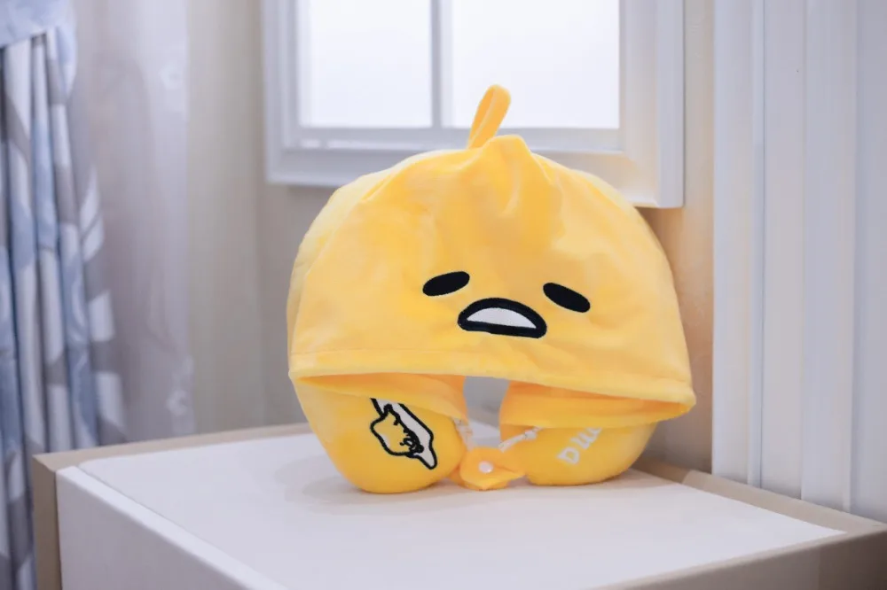 Gudetama плюшевые спящие U подушка автомобиль самолет Шеи Шапка-подушка милый желток мягкие игрушки куклы