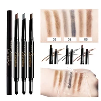 rouse double end automatic eyebrow pencil waterproof natural long lasting brown pigments rotatable eye