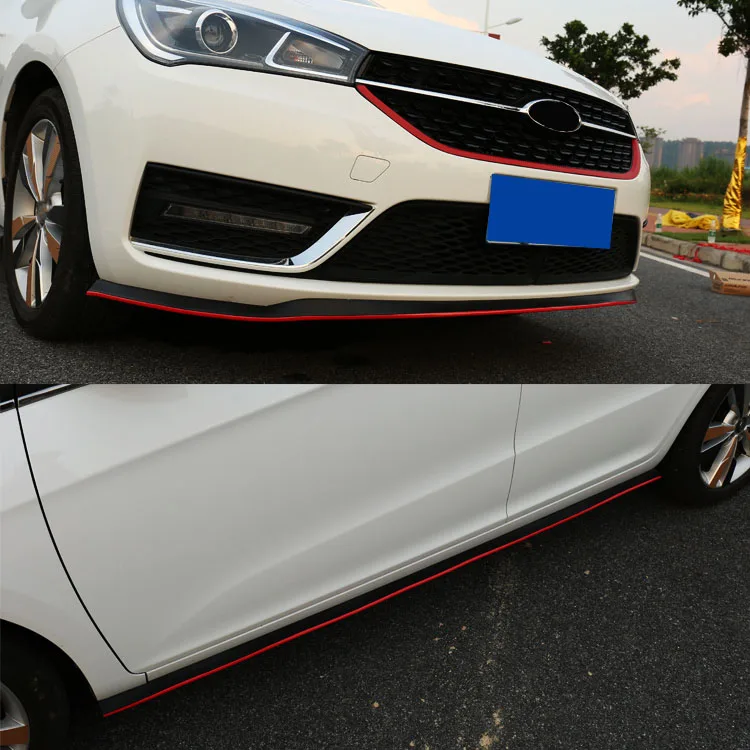 Для Chery ARRIZO5 ARRIZO 5 Автомобильная Передняя Лопата мягкая полоса для предотвращения столкновений спортивный передний бампер окруженный губами автомобильные принадлежности