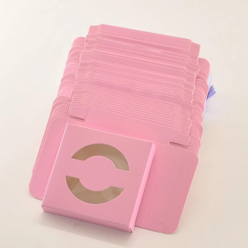 

50/pack Wholesale Eyelash Packaging Box Lash Boxes Package Custom Cardboard Square Mink Lashes Makeup Storage Case bulk Vendors
