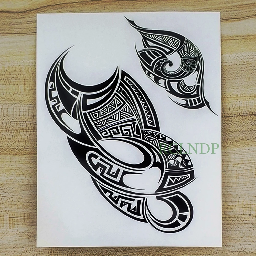 Waterproof Temporary Tattoo Sticker Wolf Animal Forest Tree Tatto Stickers Flash Tatoo Fake Tattoos for Men Women | Красота и
