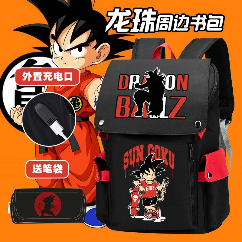 Аниме Драконий жемчуг Z Сон Гоку косплей Холст Рюкзак Студенческая школьная