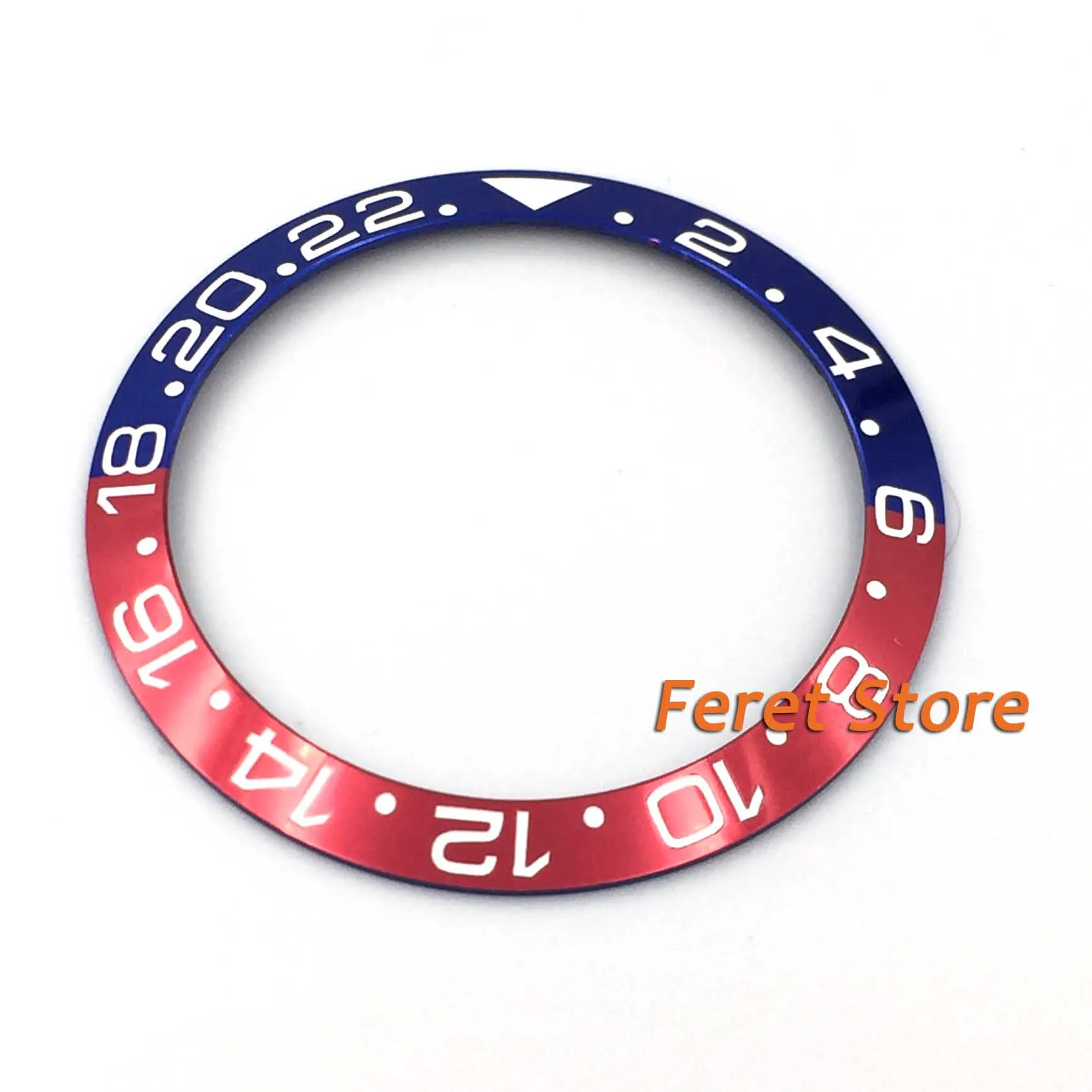 Новый высококачественный красный и синий Алюминиевый Безель 40 мм для часов GMT