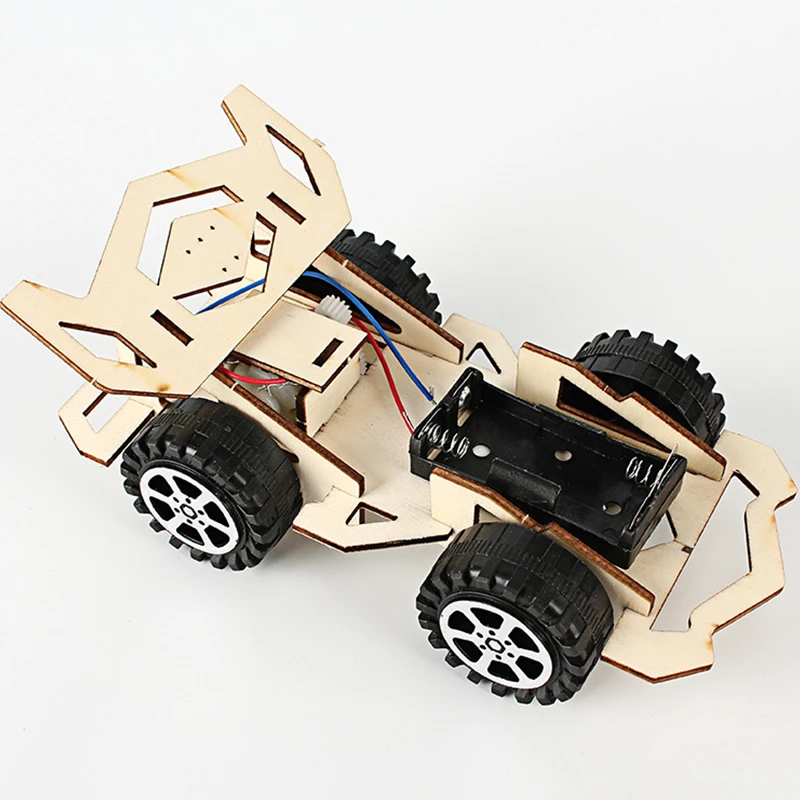 Science and Technology Small Production Small Invention Assembling Diy Electric Toy Car Pupil Gift Manual Experiment Racing Car