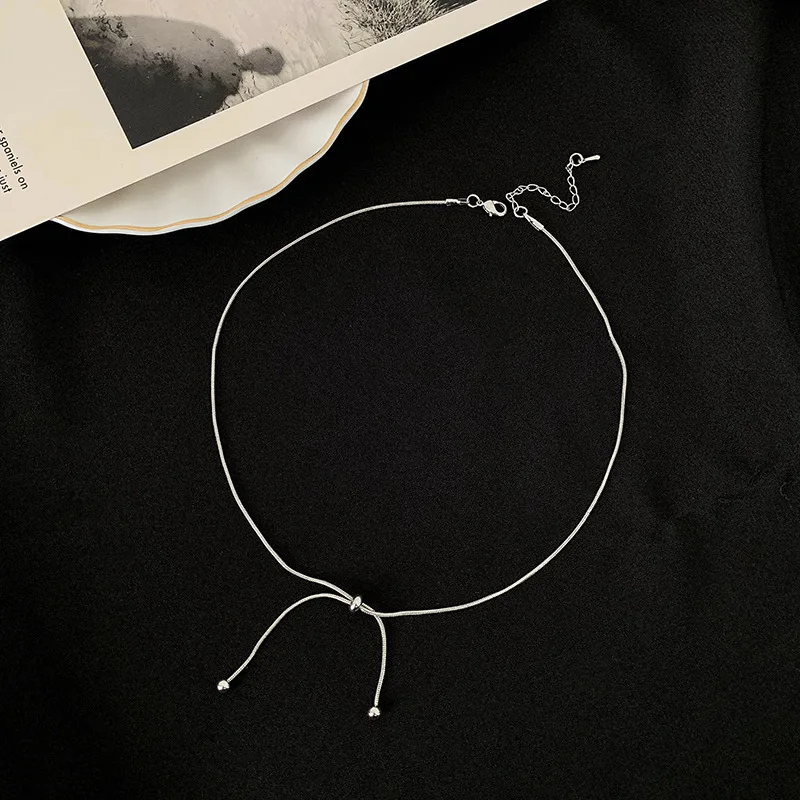 Корейский Серебряный цвет Круглый бисер кисточкой Регулируемая Подвеска