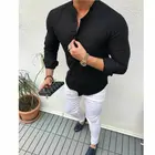 Рубашка мужская летняя, черная, белая, синяя, розовая, на пуговицах