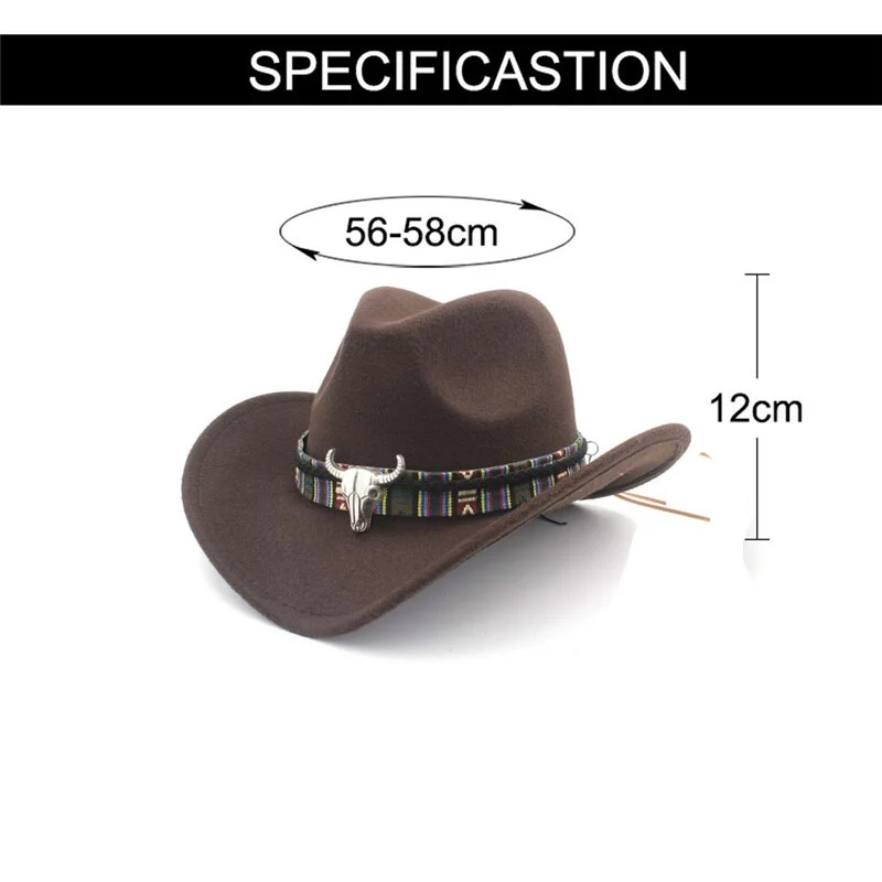 Winter Men&ampWomen's Wool Solid Hats Hunting Caps Western Cowboy Hat western horse riding wide brim cowboy hat | Спорт и