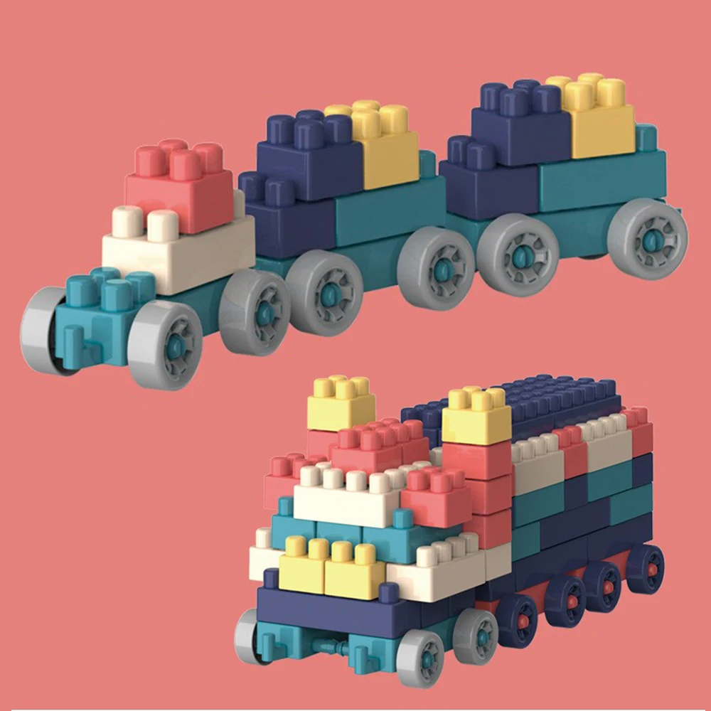 100 шт Мини Строительные блоки наборы цветные кирпичи сборка классический поезд