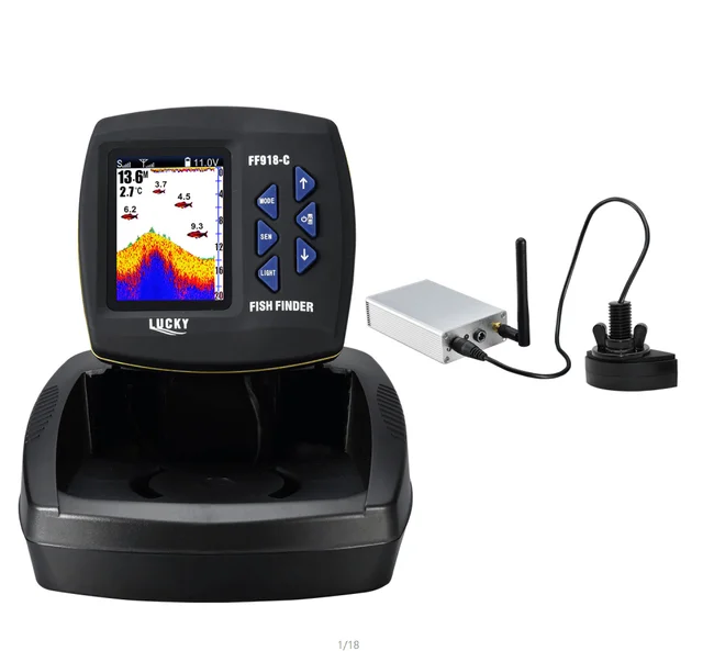 LUCKY FF918 Remote Control Bait Boat Fish Finder 3.5" LCD perating range 300m Depth Range 100M Wireless 1