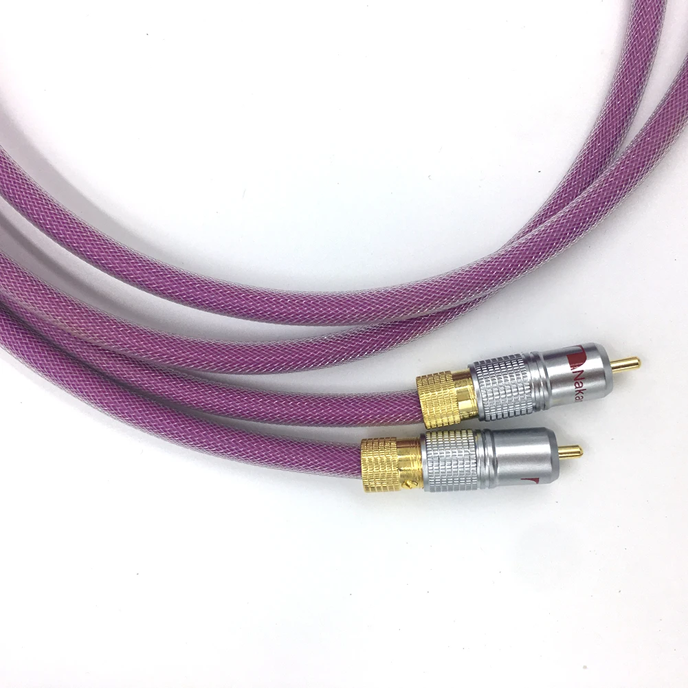 Hifi посеребренный RCA аудио кабель двойное экранирование высокое качество 2RCA к