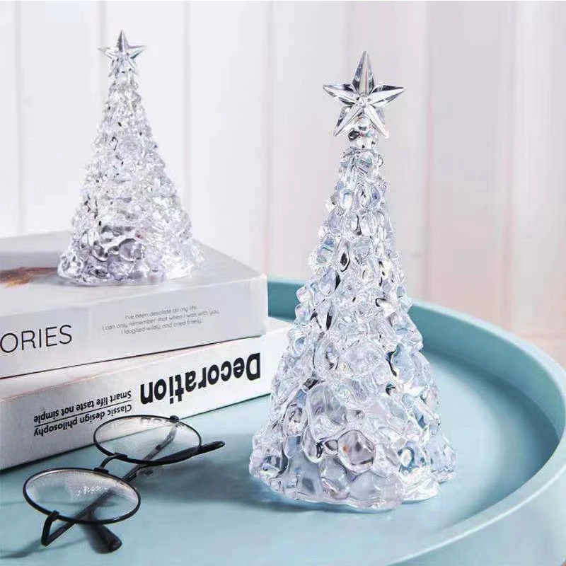 

LEDholiday decoration crystal night light children's gift cupboard desktop decoration Christmas shape flashing atmosphere lights