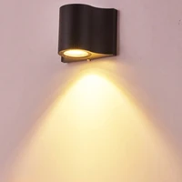 7w led wall sconce light fixture indoorourdoor lamp waterproof ip54 garden lighting porch hallway patio black shell