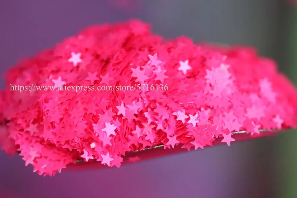 3 мм Звездные кусочки блесток для ногтей неоновые цветные стойкие Блестки лака