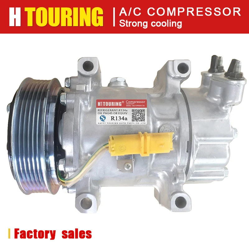 Компрессор Sanden sd6v12 для Citroen Berlingo C2 C3 Pluriel Xsara Peugeot 206 307 9646273880 9639078180 9646273380