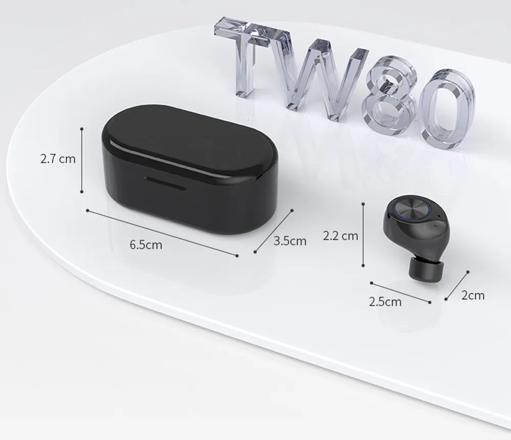 Новинка 5 0 TW80 Bluetooth гарнитура беспроводная новый светодиодный цифровой дисплей tws