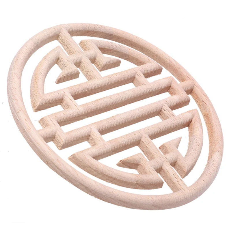 

European Style Vintage Wood Carved Applique (15cm) with Ceramic Aroma Oil Candle Holder Wooden