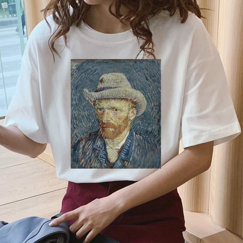 Женская футболка с принтом Ван Гога новая модная художественная мемом женская
