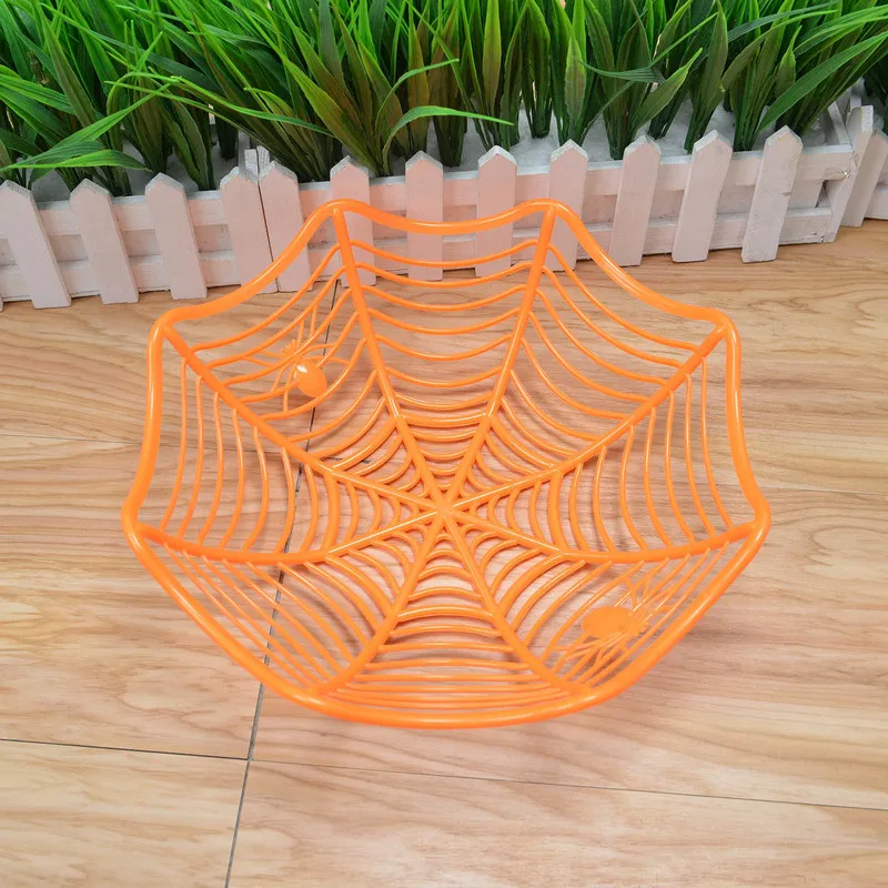 Хэллоуин фрукты чаша паук конфеты Корзина черный оранжевый фиолетовый коробка