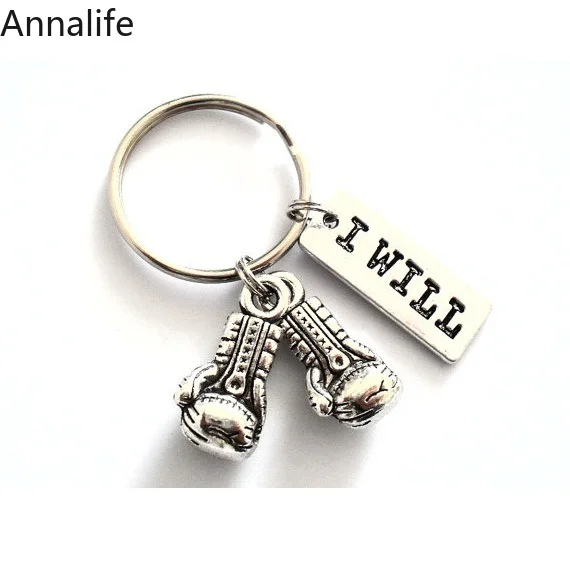 2019 Новый 3D брелок боксерские перчатки подвеска боксер спортивный DIY Мужская