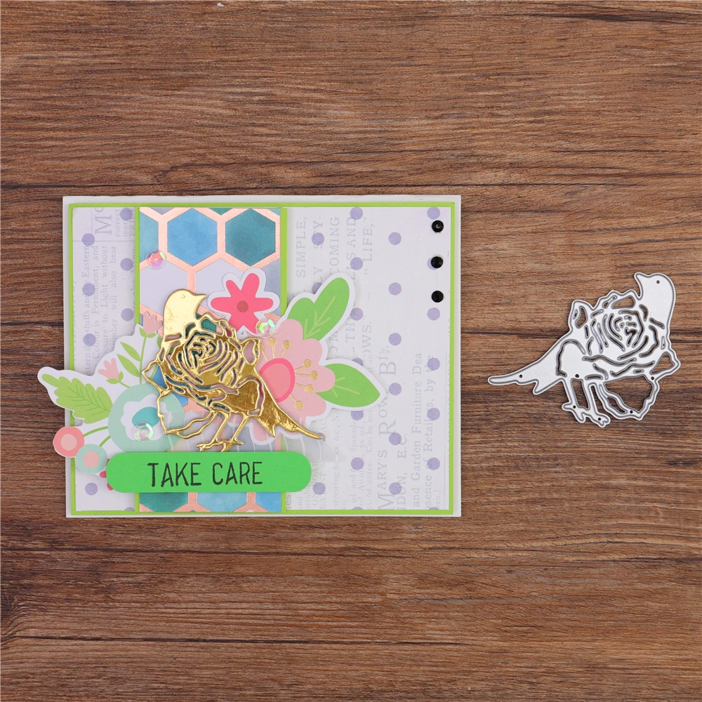 

InLoveArts Craft Bird Flower Metal Cutting Dies Stencils Scrapbooking DIY Photo Album Decorative Embossing Paper Card Crafts New
