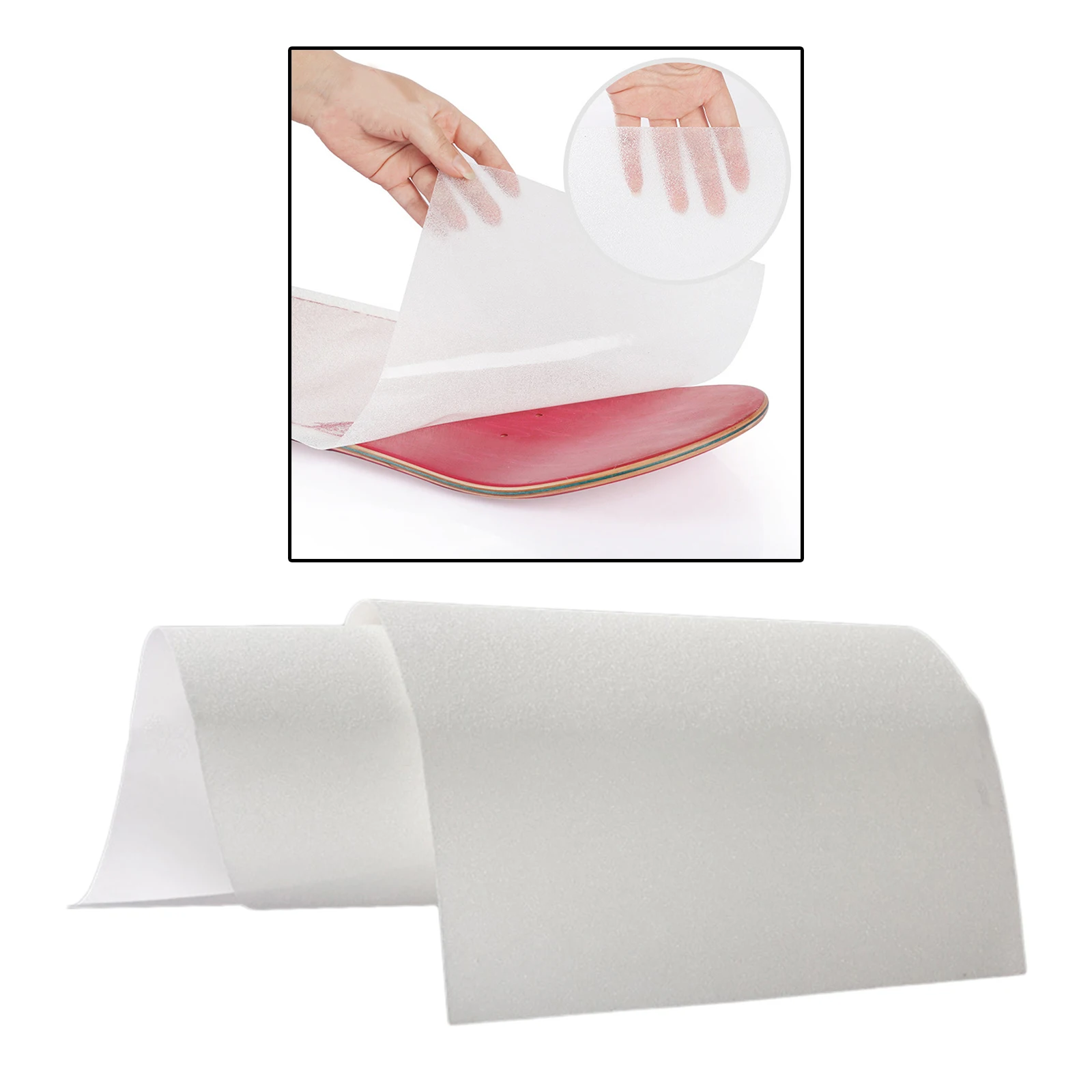 

Skateboard Grip Tape Sheet Transparent Adhesive Longboard Griptape for Steps