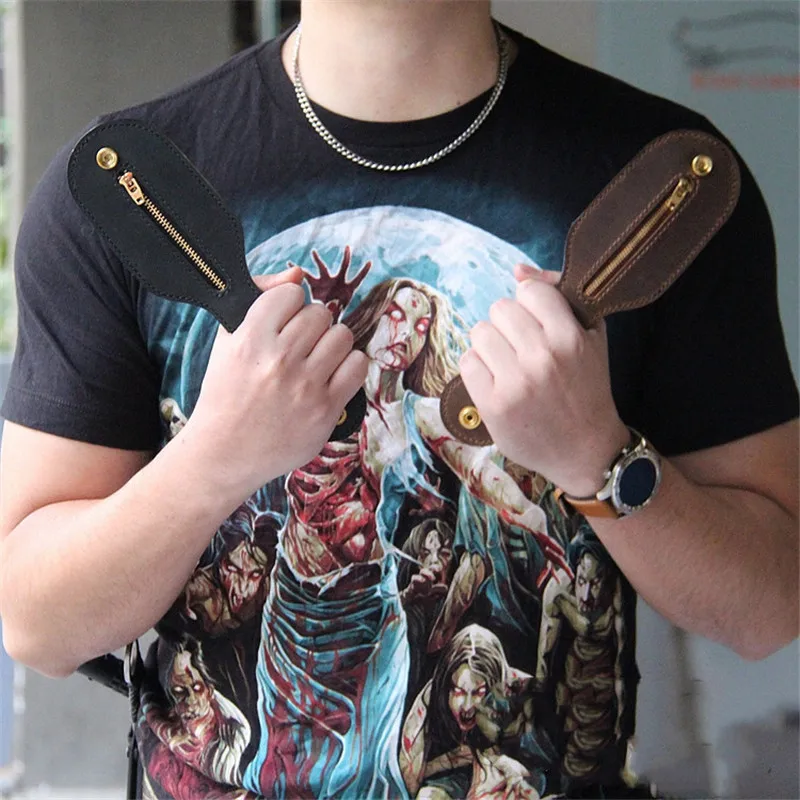 

EDC Self defense PU Leather Racket Sap Big Capacity Coin Purse Defense Portable Multi function Jacksap Coin Bag