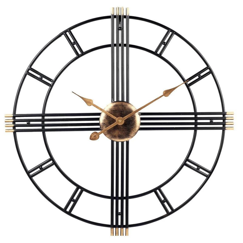 Простой дизайн Винтажный домашний Декор 3D бесшумные большие металлические