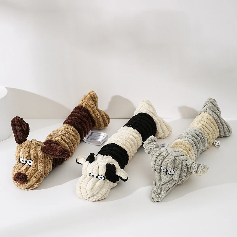 

Cute Plush Pets Squeaky Toys Animal Shaped Small Medium Dogs Training Interactive Chew Toy Puppies Play Supplies