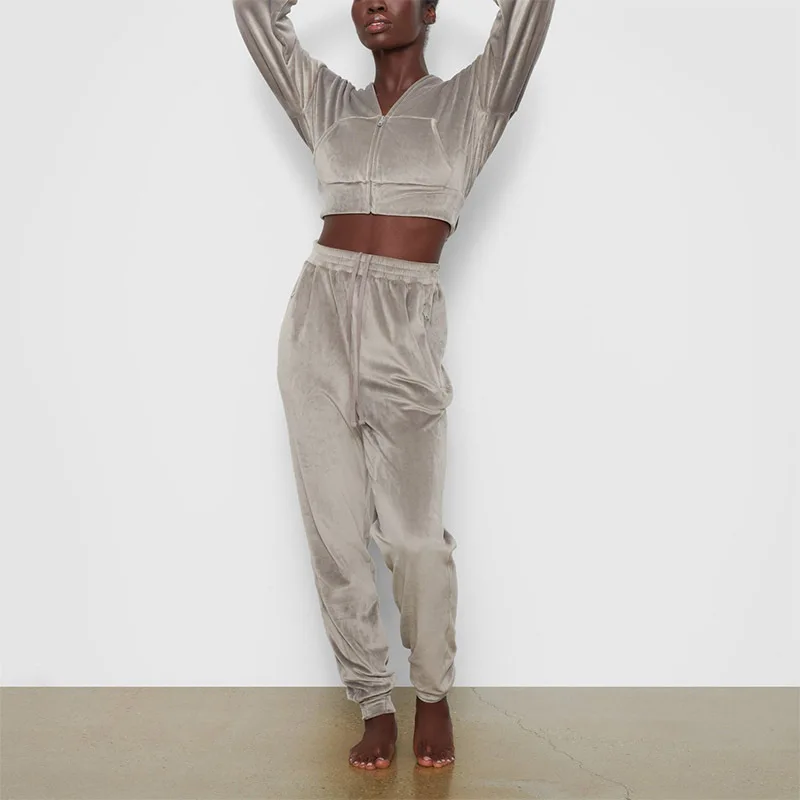 

2021 Winter Fashion Outfits for Women Tracksuit Hoodies Sweatshirt and Sweatpants Casual Sports 2 Piece Set Sweatsuits