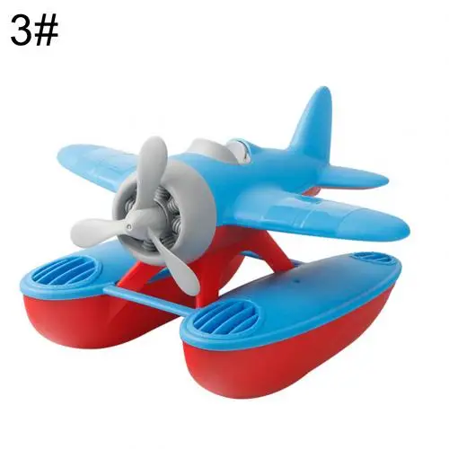 Blue Sea Plane 3D горка морской самолет плавающая модель воды играть для детской ванны, плавание в бассейне Игрушки Подарки Модель аэроплана самолет для детей день рождения - Цвет: Blue Sea Plane