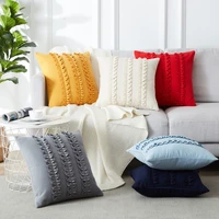 lace pillows cover 45x45cm cotton pure color handmade flower pillowcase plain nordic style living room sofa pillow