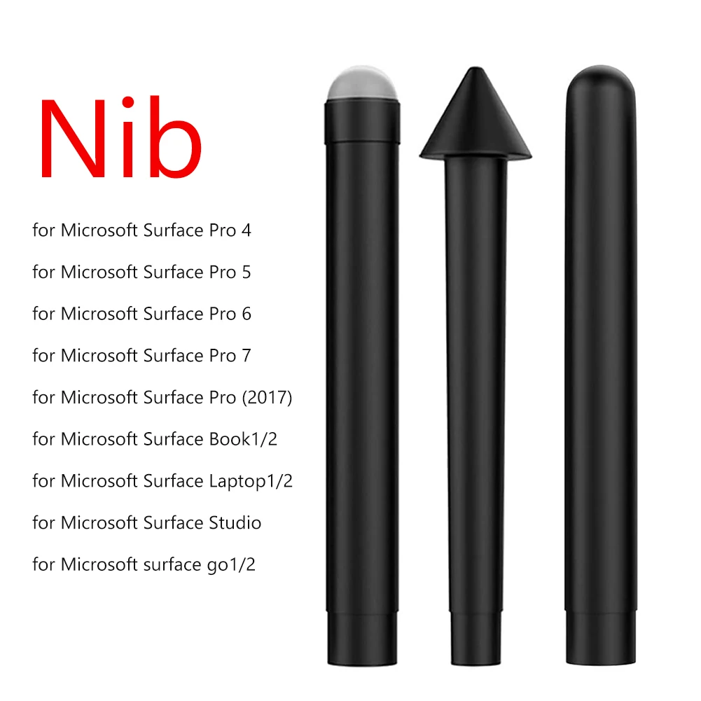 

3 шт./лот оригинальные наконечники для ручки, наконечник для стилуса из АБС, сменный комплект HB 2H для Microsoft Surface Pro 7/6/5/4/Book/Studio/Go
