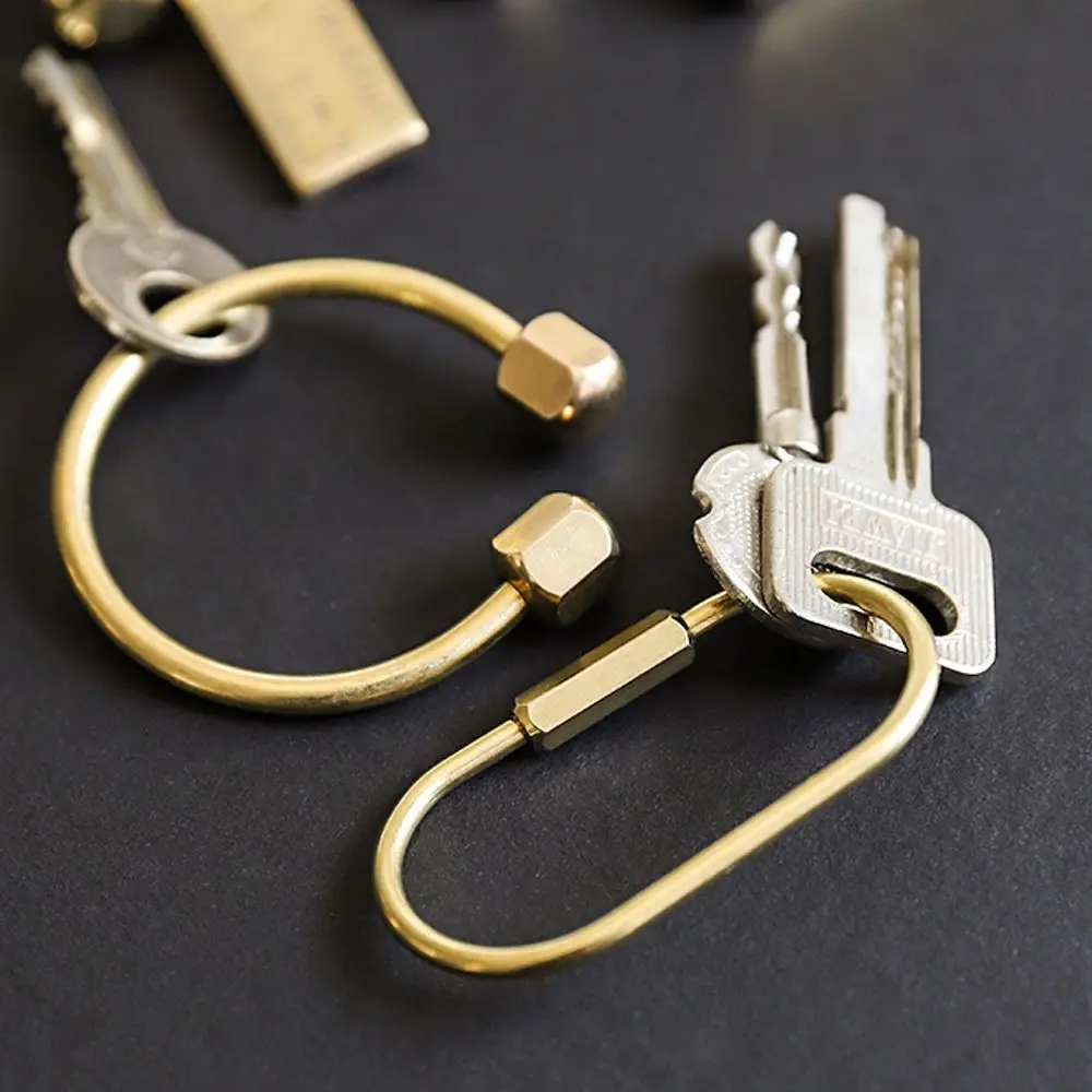 Латунный брелок портативный Уникальный Бриллиант линейка со свистком с