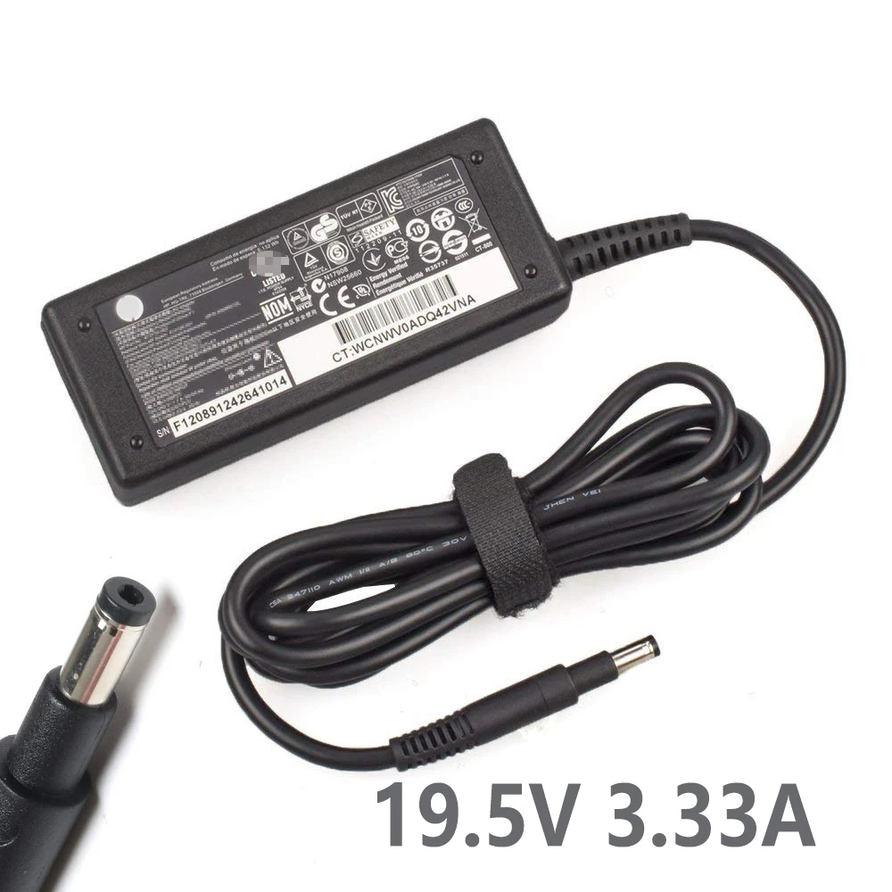 19 5 V 3.33A 65W Ноутбук AC адаптер питания зарядное устройство для ноутбука HP Pavilion Sleekbook