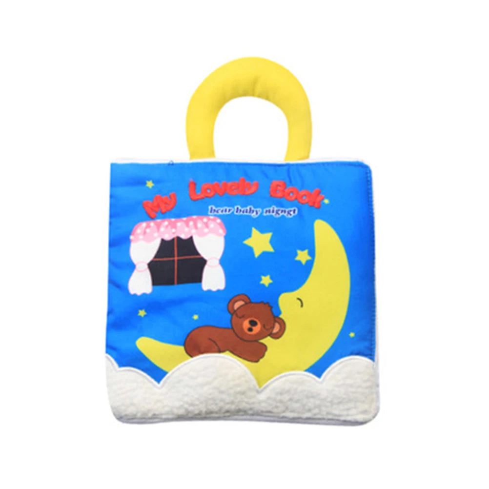 Детские развивающие игрушки 3D тканевая книга для обучения одеванию книжка с