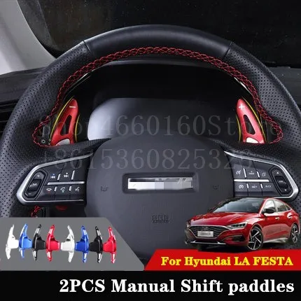 Рычаг переключения передач Puou 2 шт. Алюминиевый на руль для Hyundai LA FESTA|Рулевые