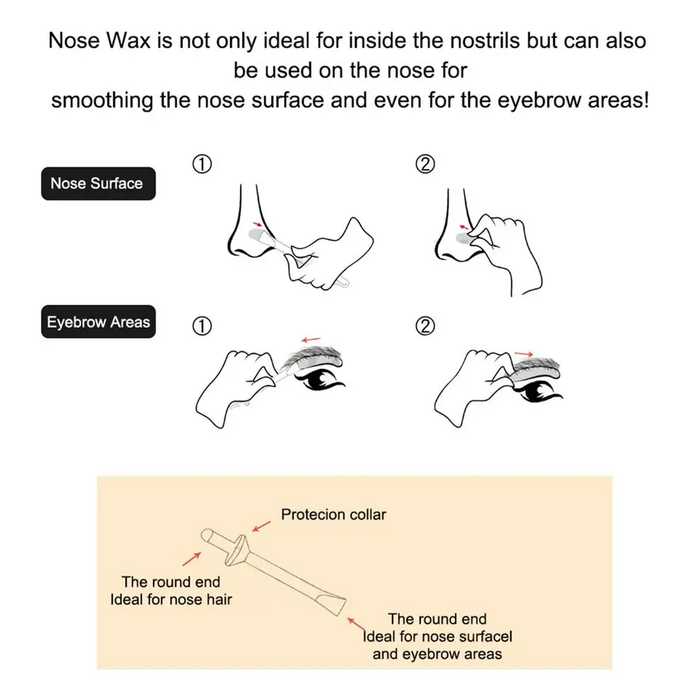 

Wax Bean Portable Painless Nose Wax Kit For Nose Hair Removal Wax Mustache Sticker Nose Hair Wax Beans Cleaning Wax Kit