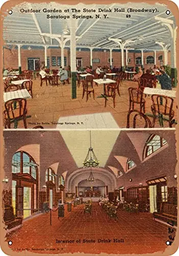 Металлическая открытка с изображением Нью-Йорка-открытый сад в государственном