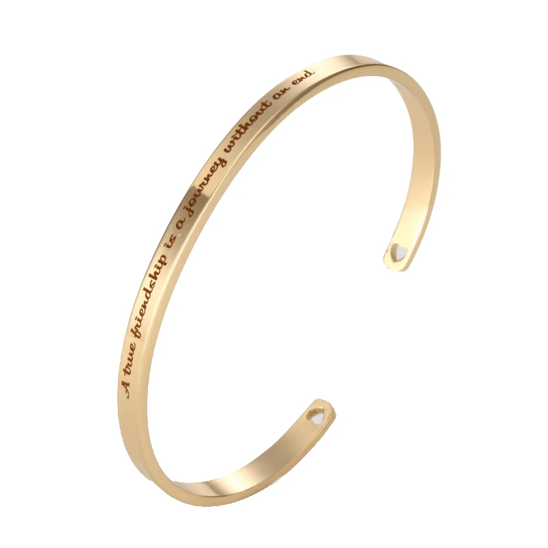 Браслет манжета настоящая дружба это путешествие без конца для мужчин браслеты