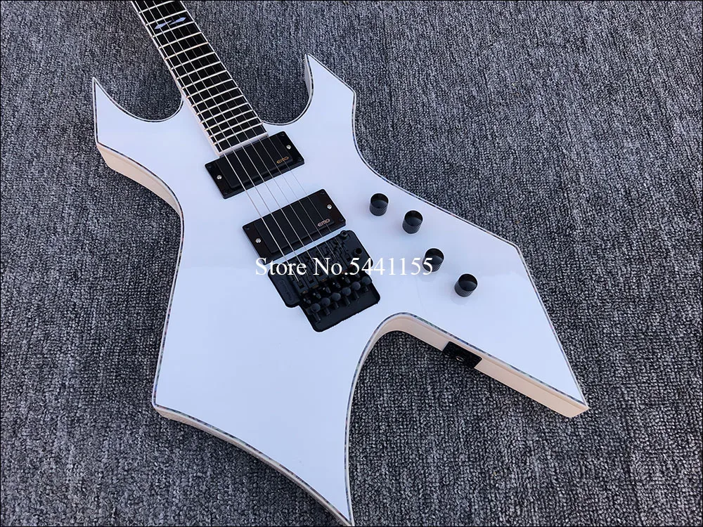 2019 Высококачественная электрическая гитара Floyd rose белая бесплатная